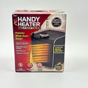Handy Heater Instant Heat 1200W Copper Infused Ceramic Space Heater NEW